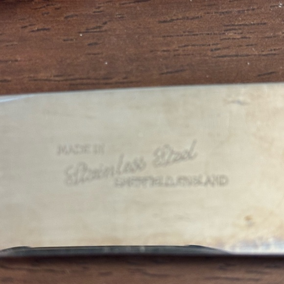 Antique Vintage Carving Set Stainless Steel Bakelite Handles Sheffield England - Picture 2 of 8